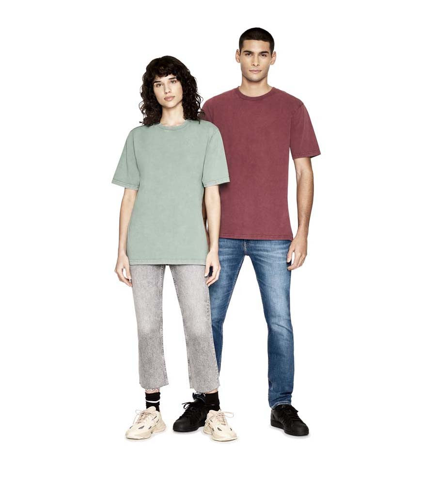EarthPositive Unisex Oversized Heavy T-Shirt | STONE WASH SAGE GREEN
